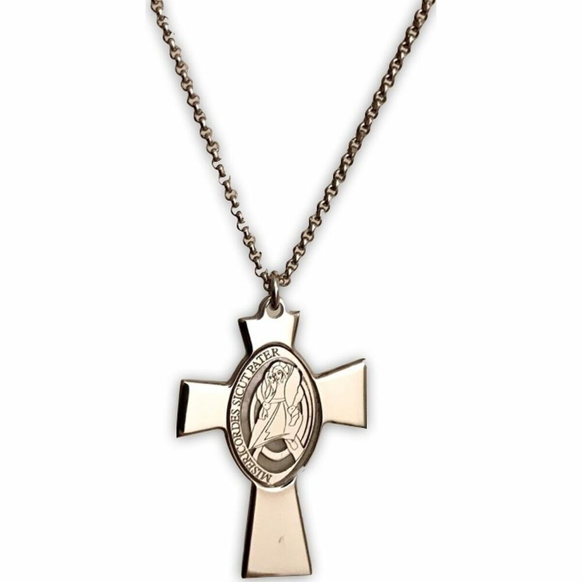 Collana Unisex Amen CROCE GESU MADRE PERLA