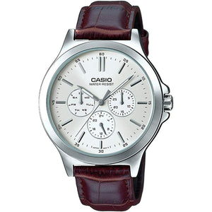 Orologio Uomo Casio MULTIFUNCTION SILVER, LEATHER (Ø 41,5 mm)