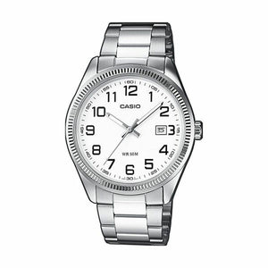 Orologio Unisex Casio DATE Bianco Argentato (Ø 39 mm) (Ø 38,5 mm)