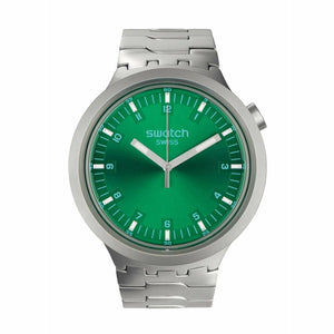 Orologio Unisex Swatch SB07S101G Verde Argentato