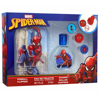 Profumo per Bambini Air-Val SPIDERMAN EDT 50+PINBALL EDT 50 ml 3 Pezzi