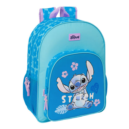 Zaino Scuola Stitch Hawaii Azzurro 33 x 42 x 14 cm