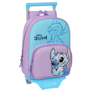 Trolley per la Scuola Stitch Sweet Azzurro Lilla 26 x 11 x 67 cm 26 x 34 x 11 cm